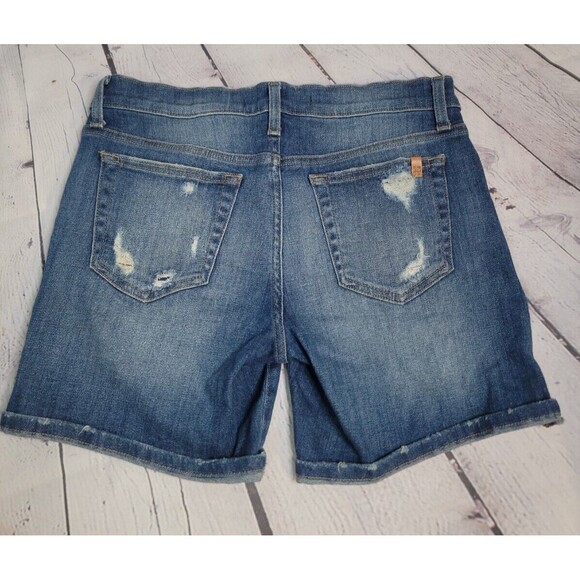 Joe's Jean Distressed Med Wash Bermuda Jean Shorts size 26 Pockets Casual - Picture 5 of 9